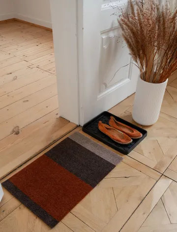 Stripes dörrmatta horisontell - Brown-terrakotta, 40x60 cm - tica copenhagen