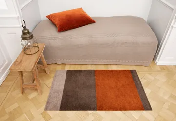Stripes dörrmatta horisontell - Brown-terrakotta, 60x90 cm - tica copenhagen