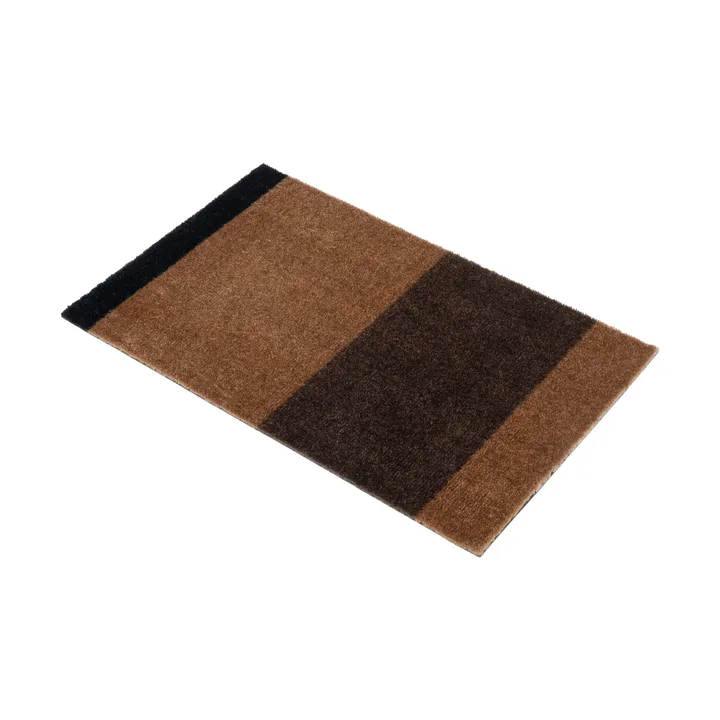 Stripes dörrmatta horisontell - Cognac-dark brown-black, 40x60 cm - tica copenhagen