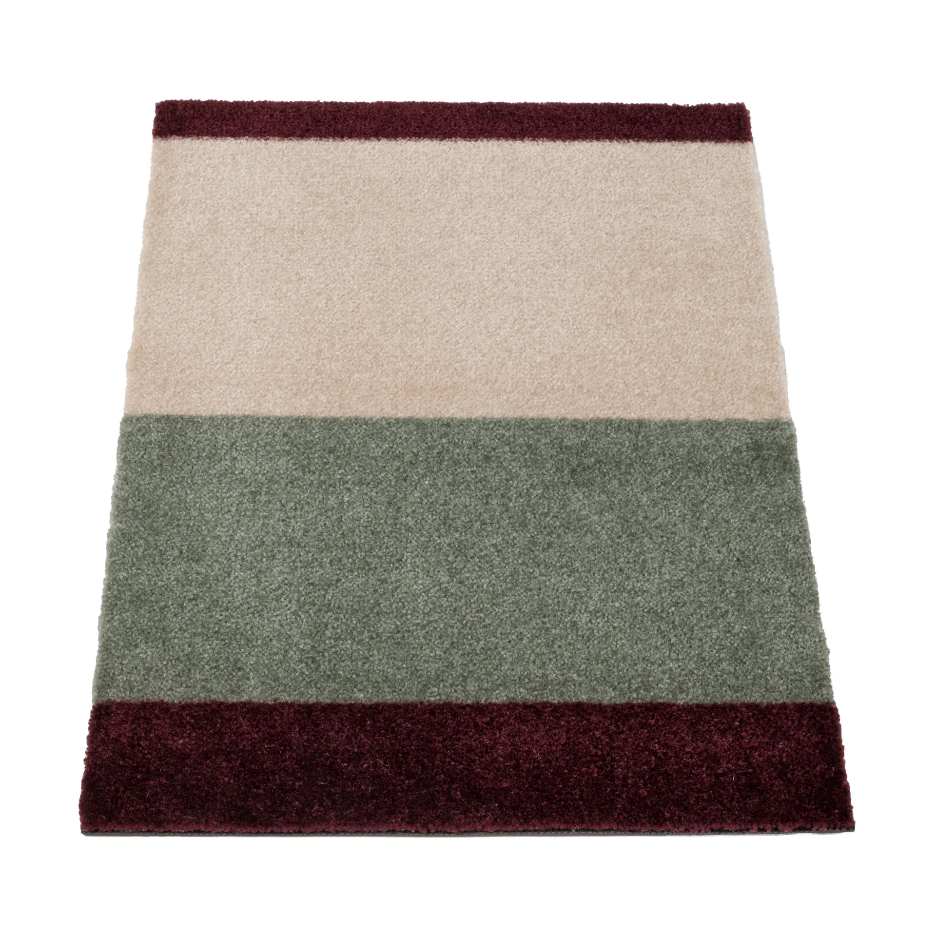 Stripes dörrmatta horisontell, Green-ivory-bordeaux, 40x60 cm tica copenhagen