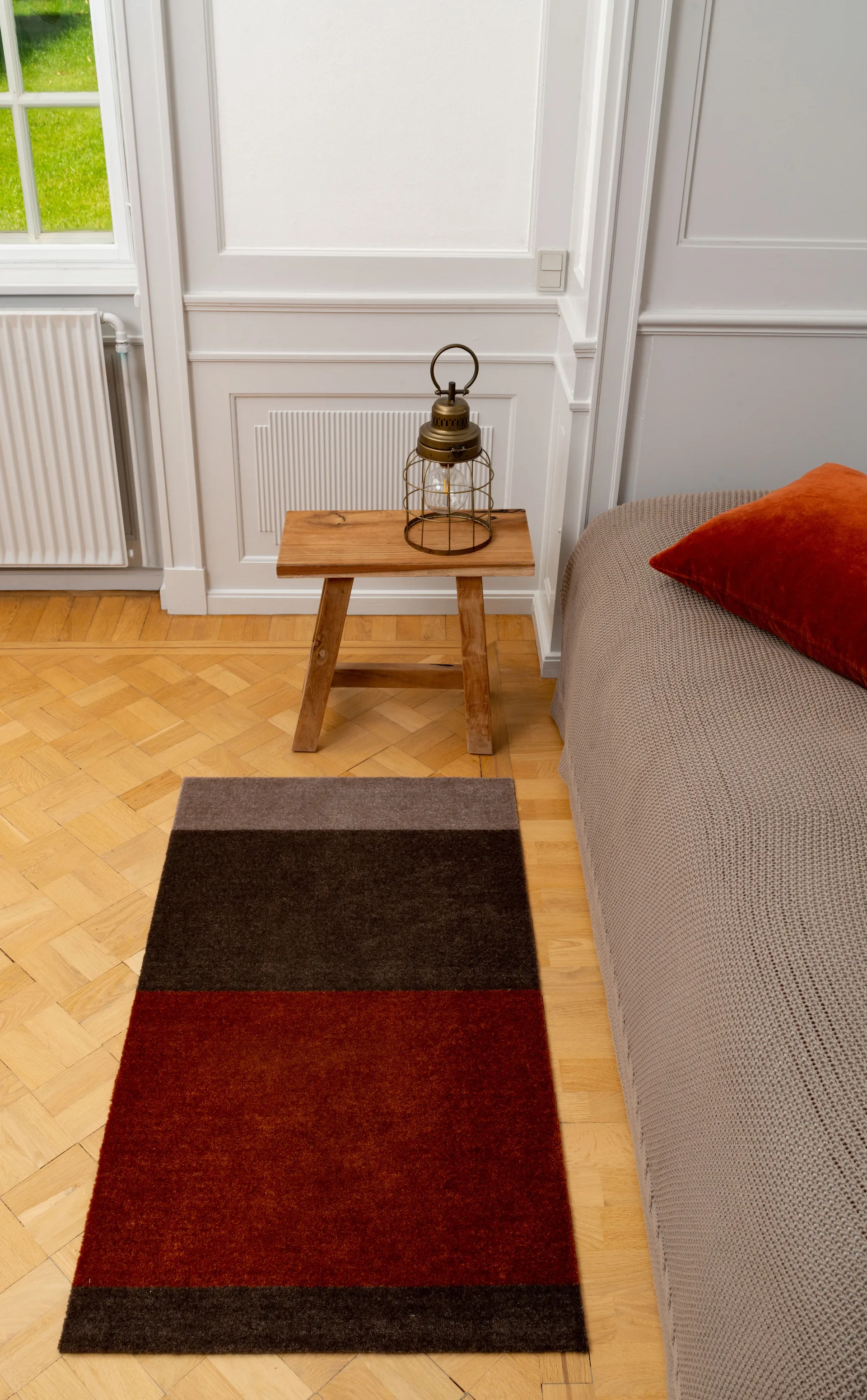 Stripes gångmatta horisontell, Brown-terrakotta 67x120 cm tica copenhagen