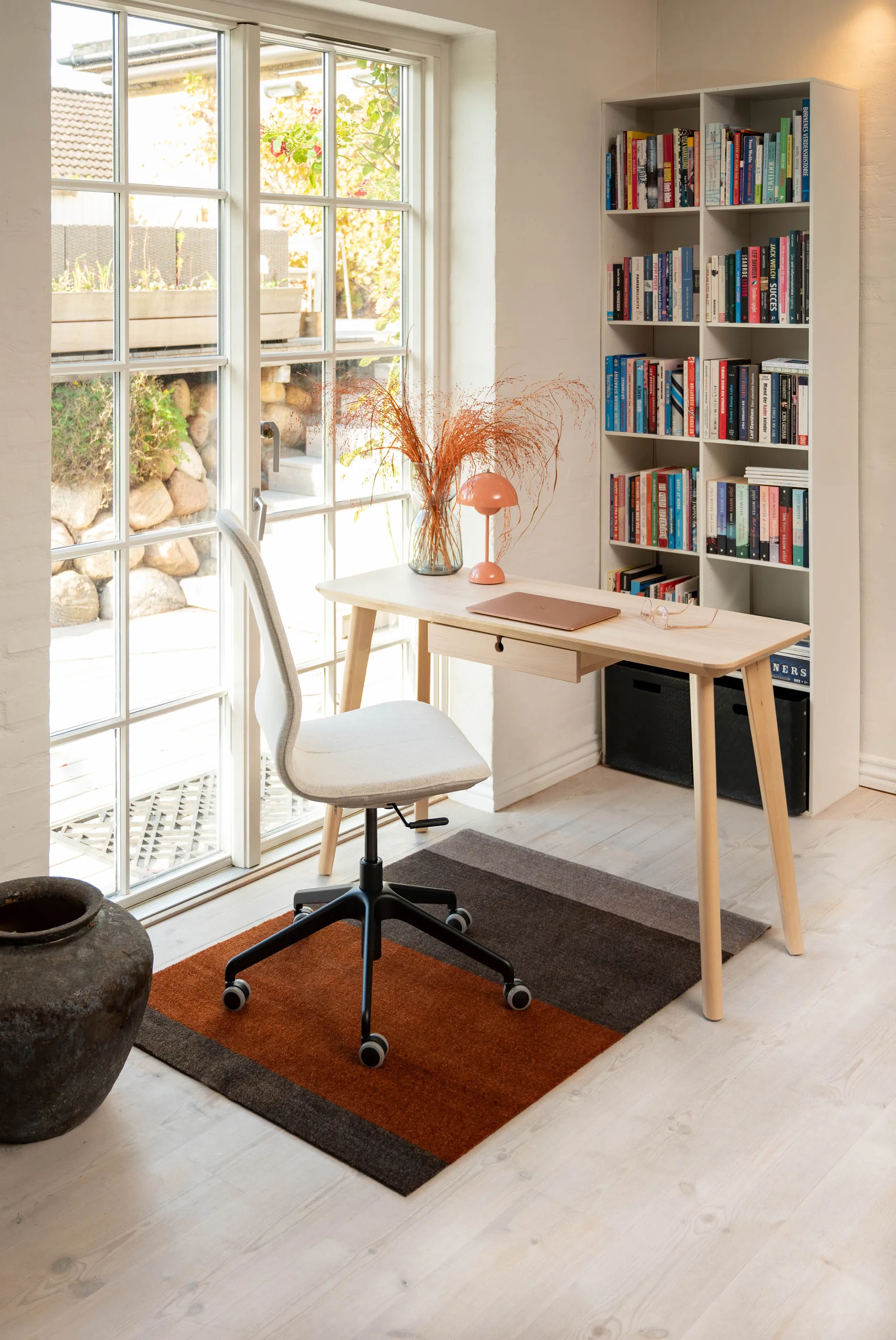 Stripes gångmatta horisontell, Brown-terrakotta 90x130 cm tica copenhagen