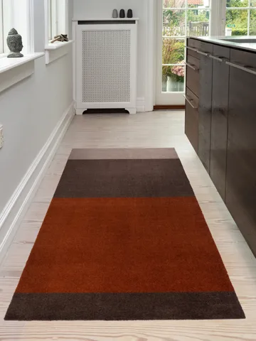 Stripes gångmatta horisontell - Brown-terrakotta 90x200 cm - tica copenhagen