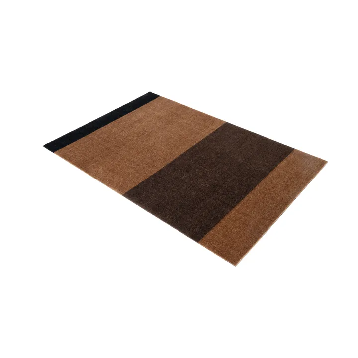 Stripes gångmatta horisontell - Cognac-dark brown-black, 90x130 cm - tica copenhagen