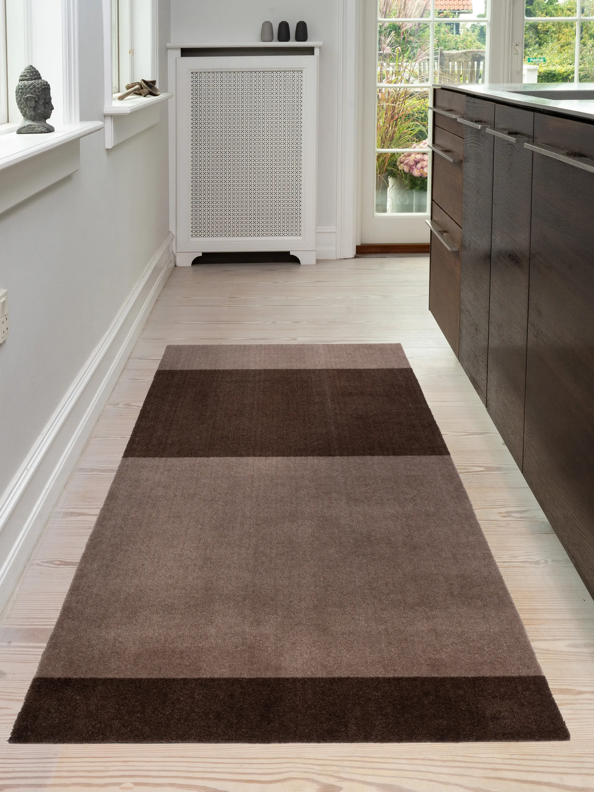 Stripes gångmatta horisontell, Sand-brown, 90x200 cm tica copenhagen