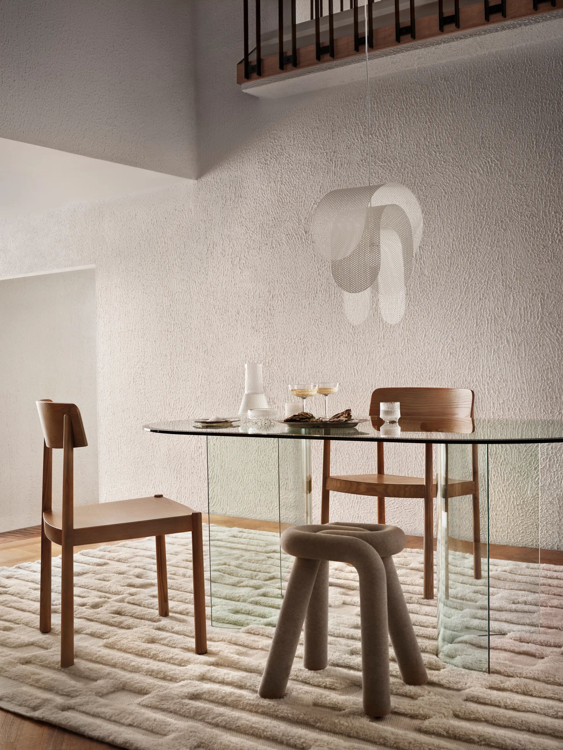 Bielke ullmatta 200x300 cm, Offwhite Tinted