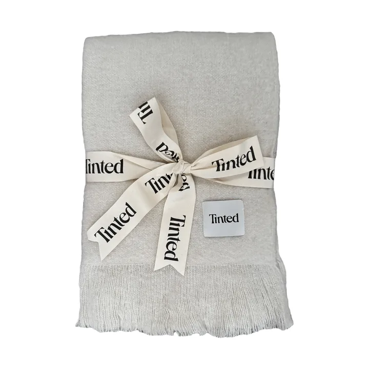 Fingal ullpläd - Solid off white-natural, 130x170 cm - Tinted