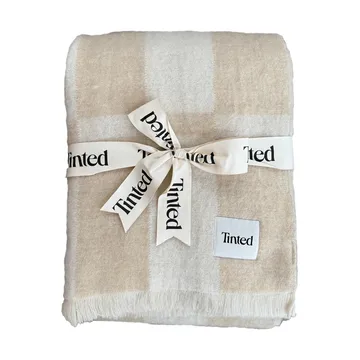 Hallin mohairpläd - Beige-off white, 130x170 cm - Tinted