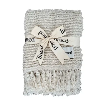 Janzen bouclépläd - Solid off white-natural, 130x170 cm - Tinted