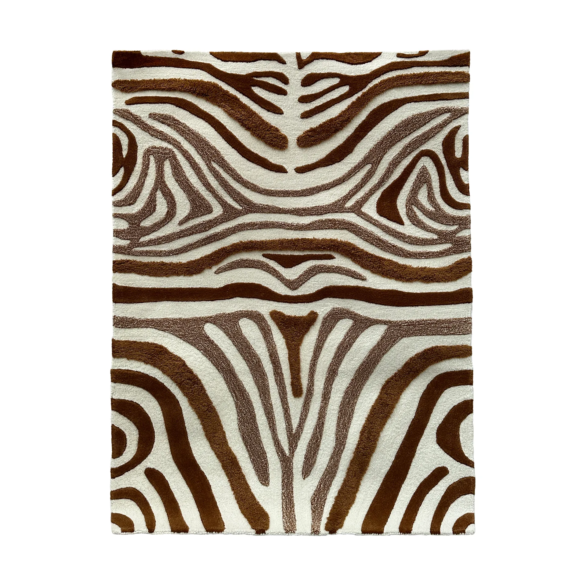 Jepson ullmatta 130x180 cm, Brown-off white Tinted