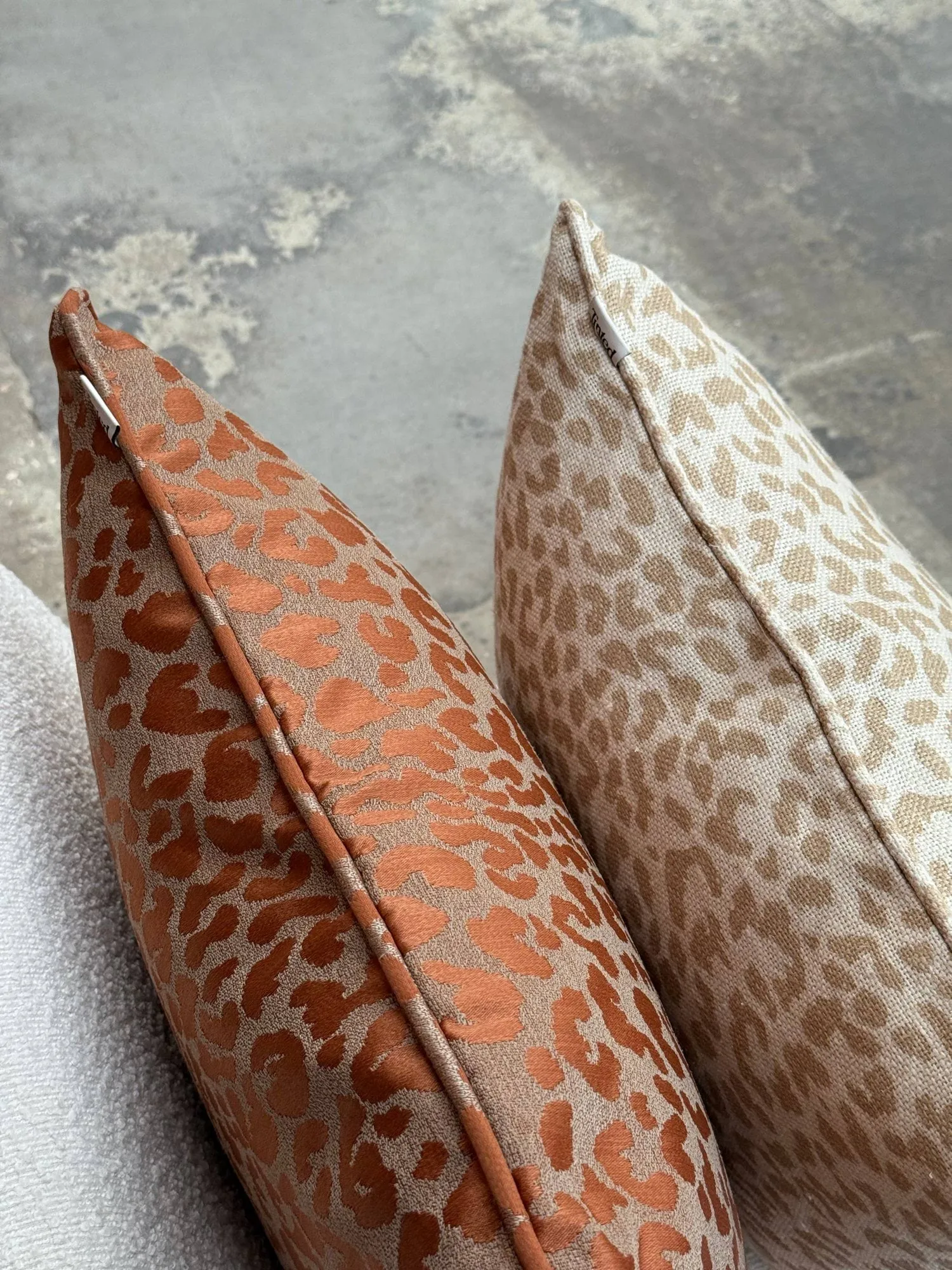 Norell prydnadskudde, Leopard beige-off white, 50x50 cm Tinted