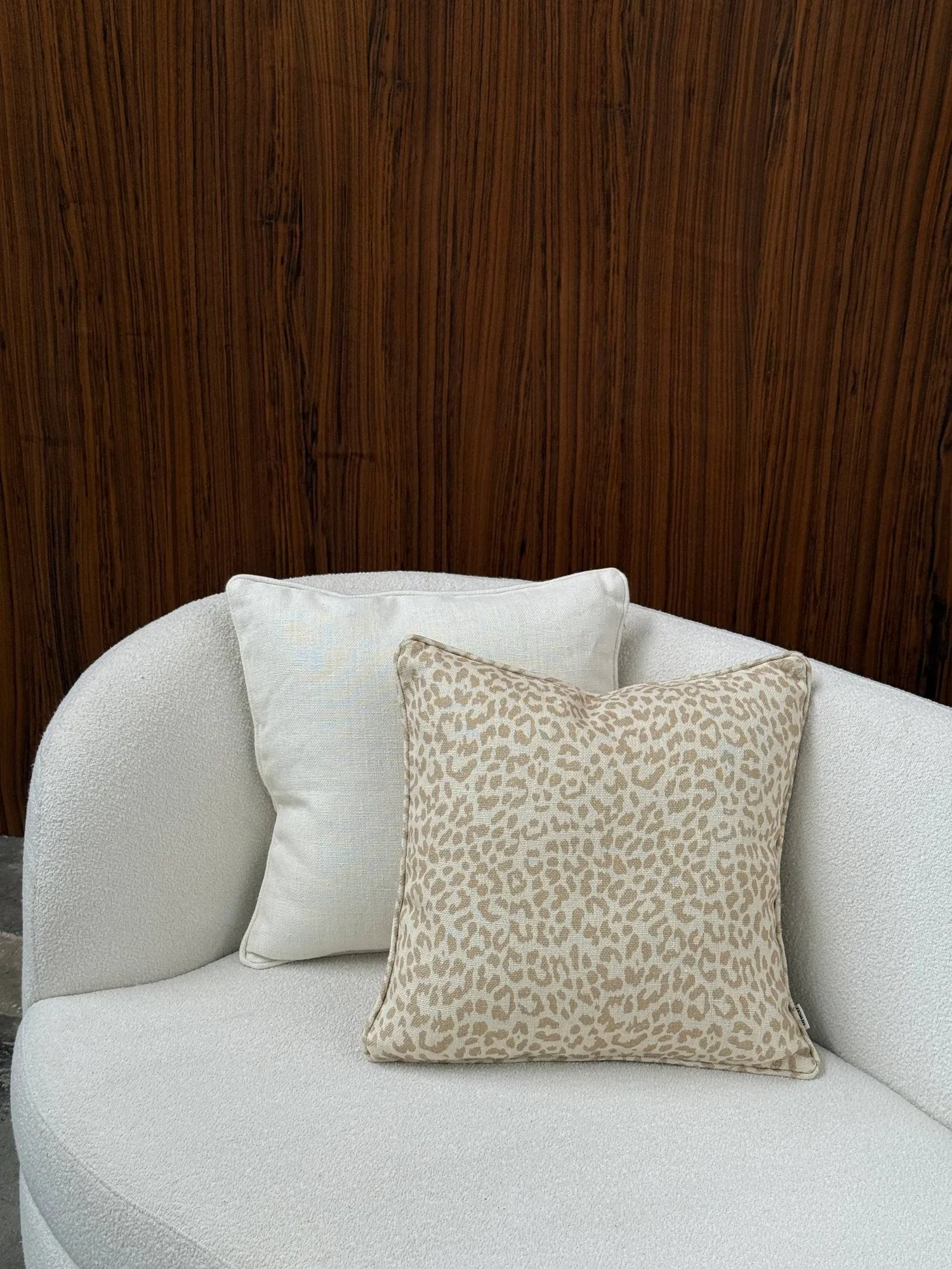 Norell prydnadskudde, Leopard beige-off white, 50x50 cm Tinted