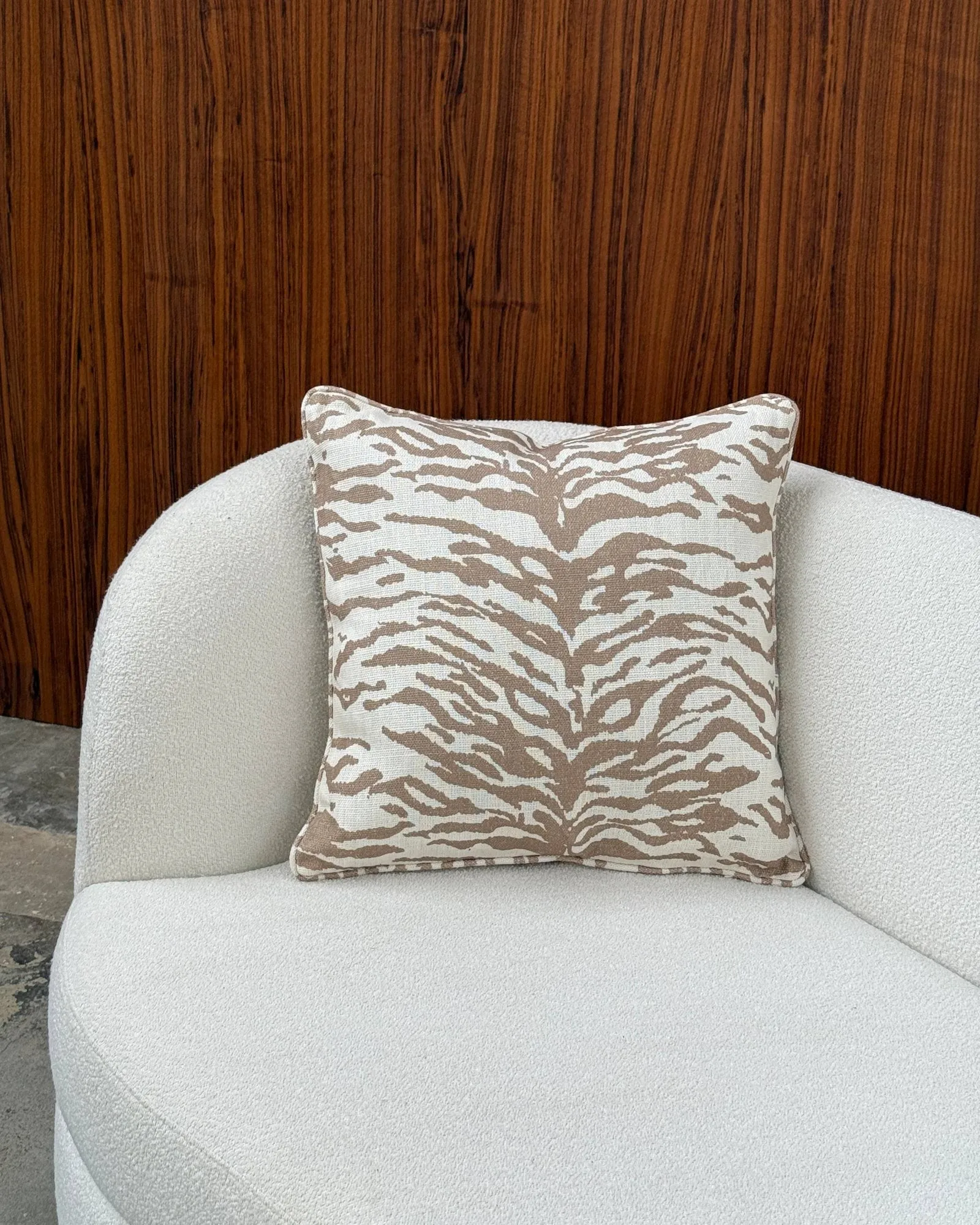 Norell prydnadskudde, Tiger beige-off white, 50x50 cm Tinted
