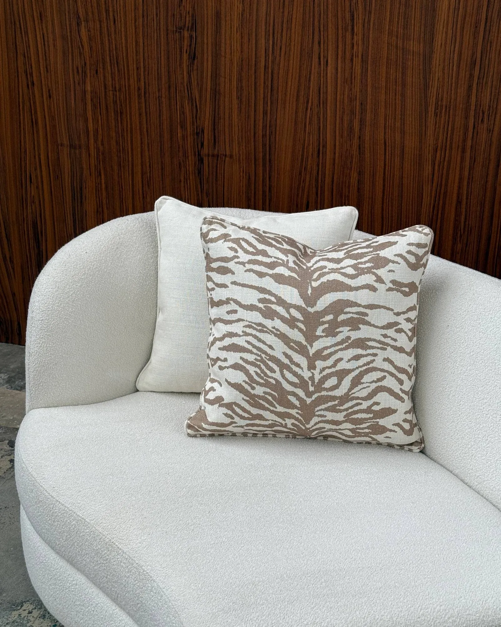 Norell prydnadskudde, Tiger beige-off white, 50x50 cm Tinted