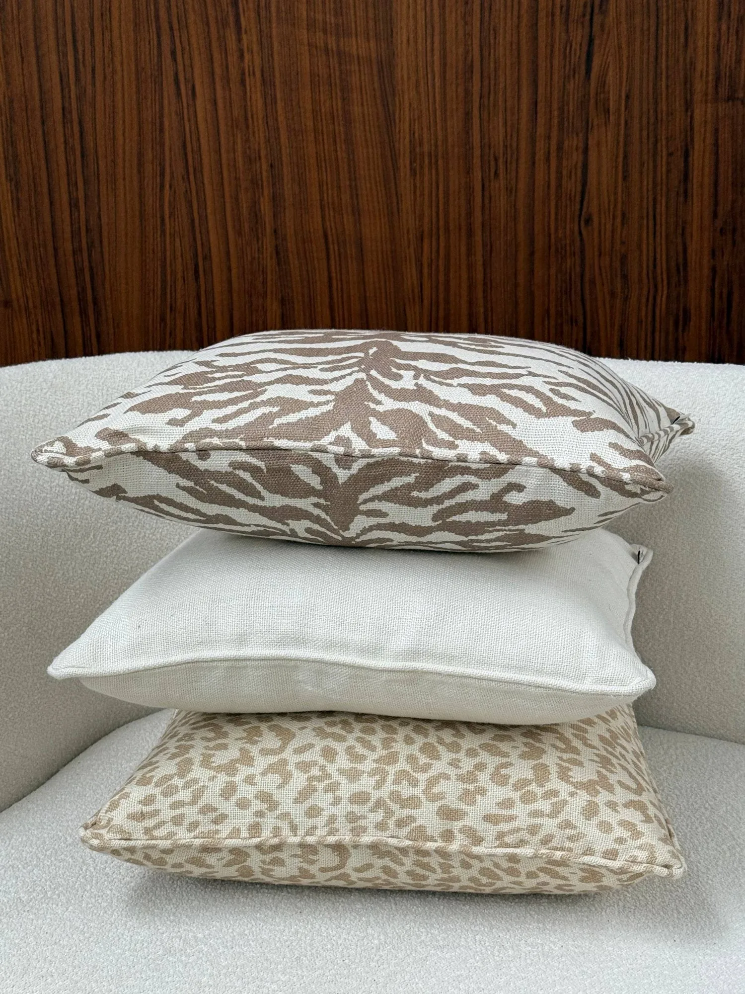 Norell prydnadskudde, Tiger beige-off white, 50x50 cm Tinted