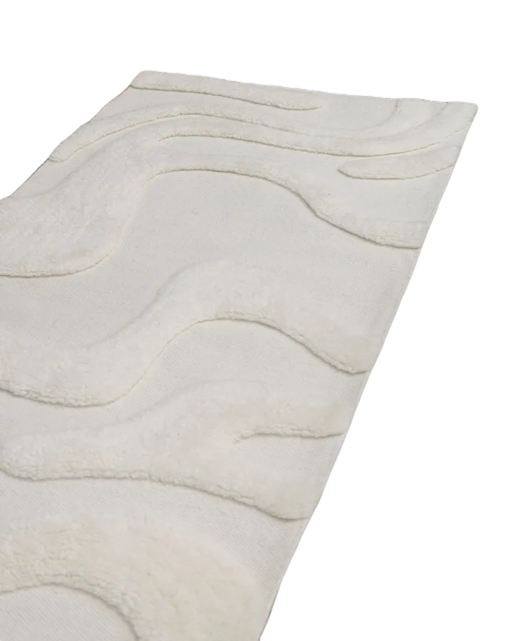 Norlander gångmatta ull 80x250 cm - White - Tinted