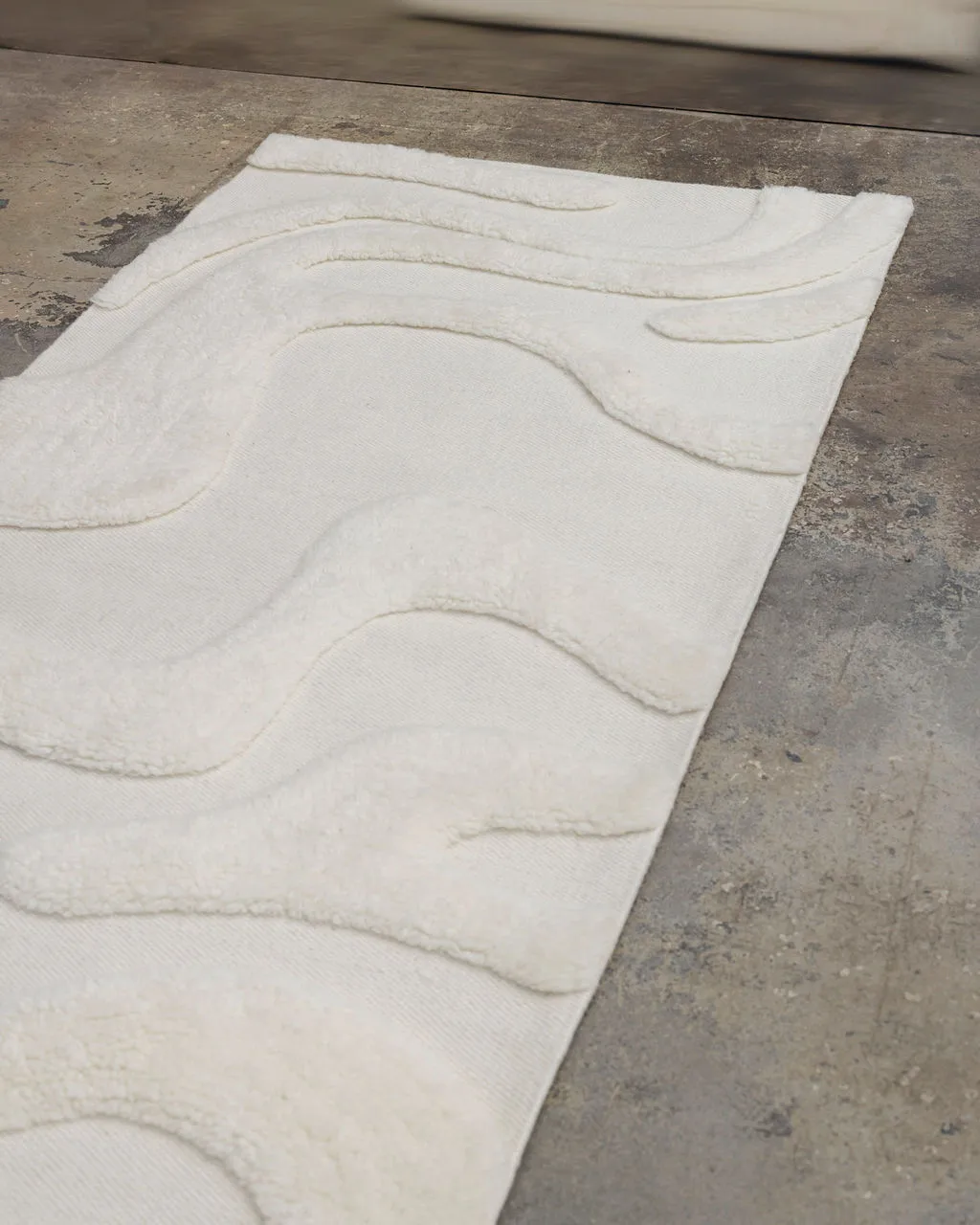 Norlander gångmatta ull 80x300 cm, White Tinted