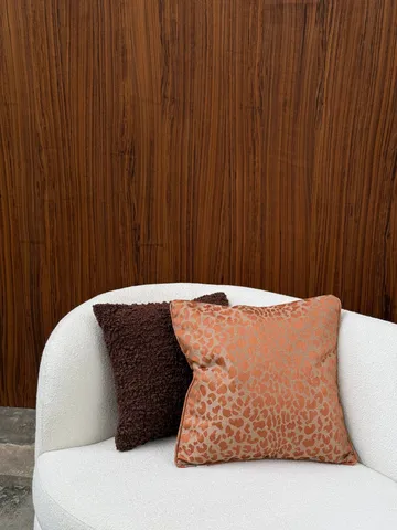 Vildklint leopard kuddfodral - Rust, 50x50 cm - Tinted