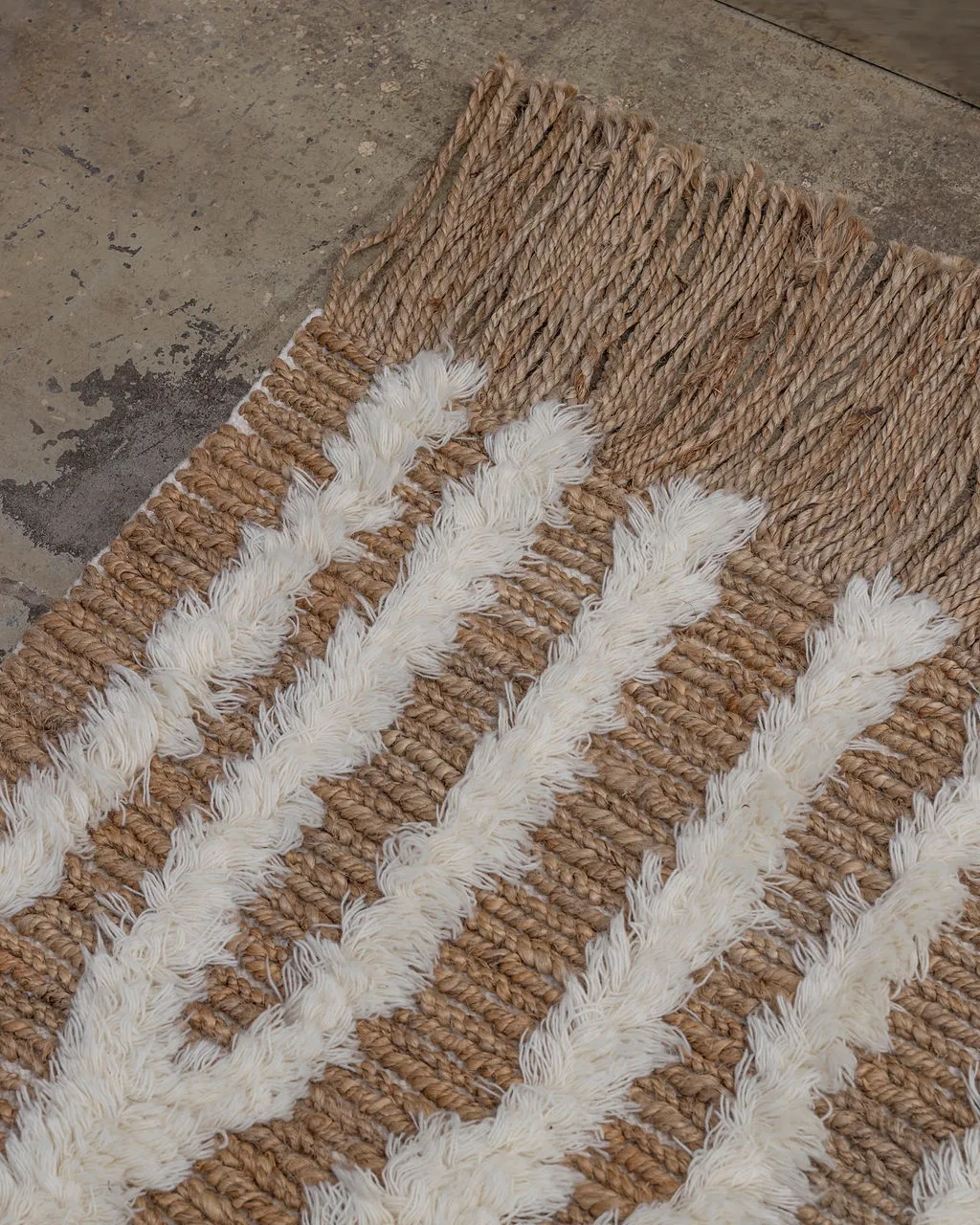 Wahl gångmatta jute 80x300 cm, Brown-offwhite Tinted
