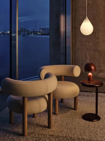 Bell Portabel LED bordslampa 28 cm v.2 - Burgundy (vinröd) - Tom Dixon
