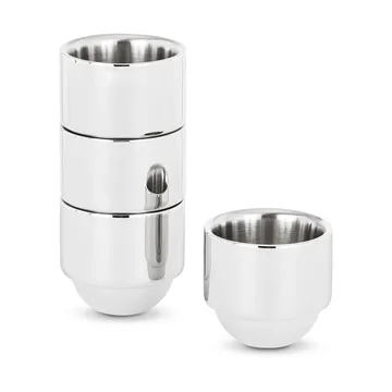 Brew espressokopp 5 cl 4-pack - Stainless steel - Tom Dixon