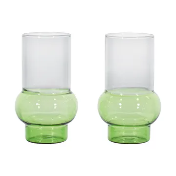 Bump Tall dricksglas 2-pack - Green - Tom Dixon