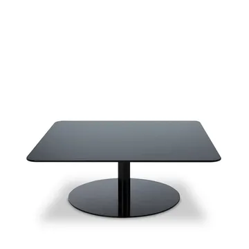 Flash soffbord 80x80 cm - Svart spegelglas-svart stativ - Tom Dixon