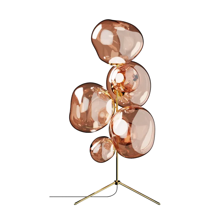 Melt Chandelier golvlampa LED 175 cm - Copper - Tom Dixon