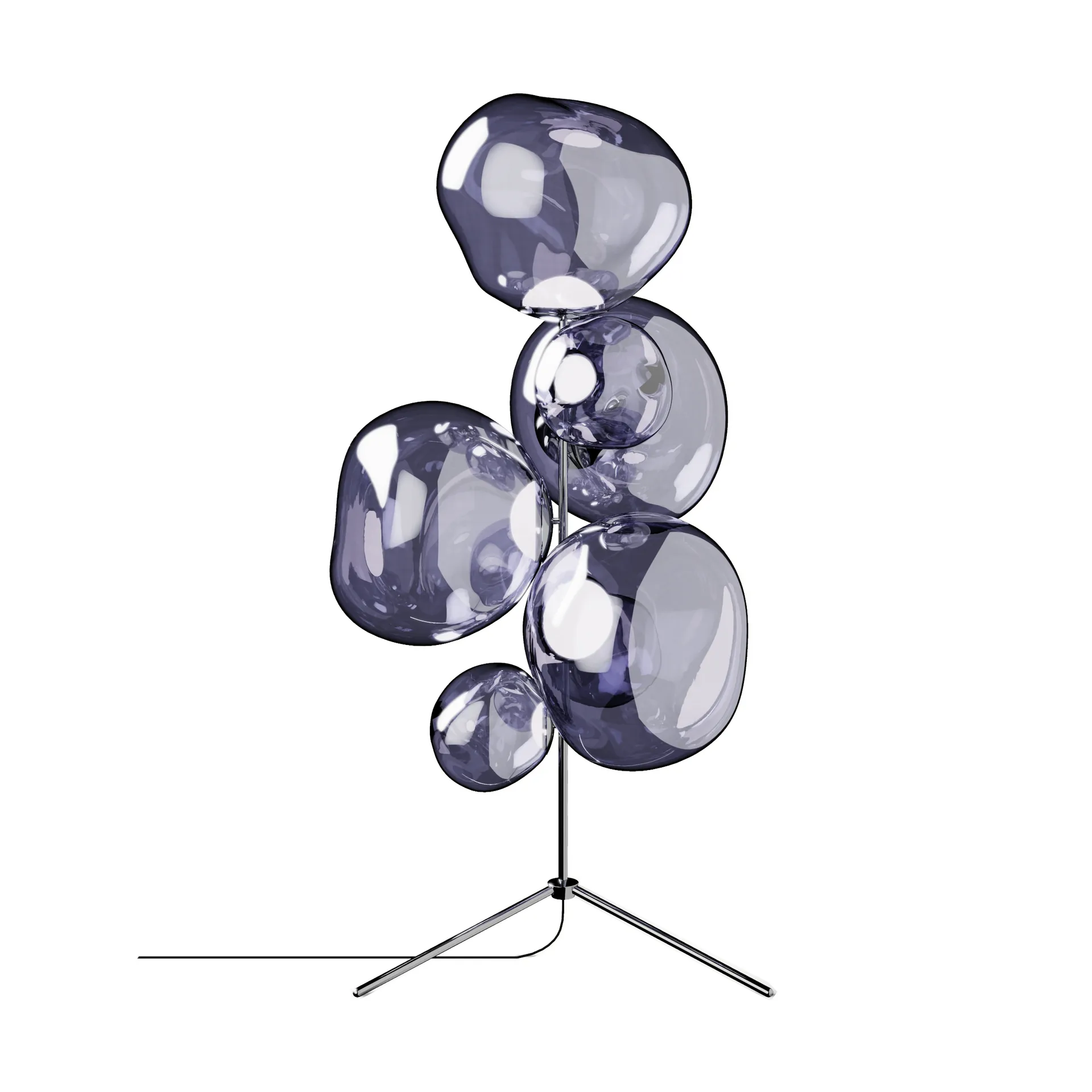 Melt Chandelier golvlampa LED 175 cm, Smoke Tom Dixon