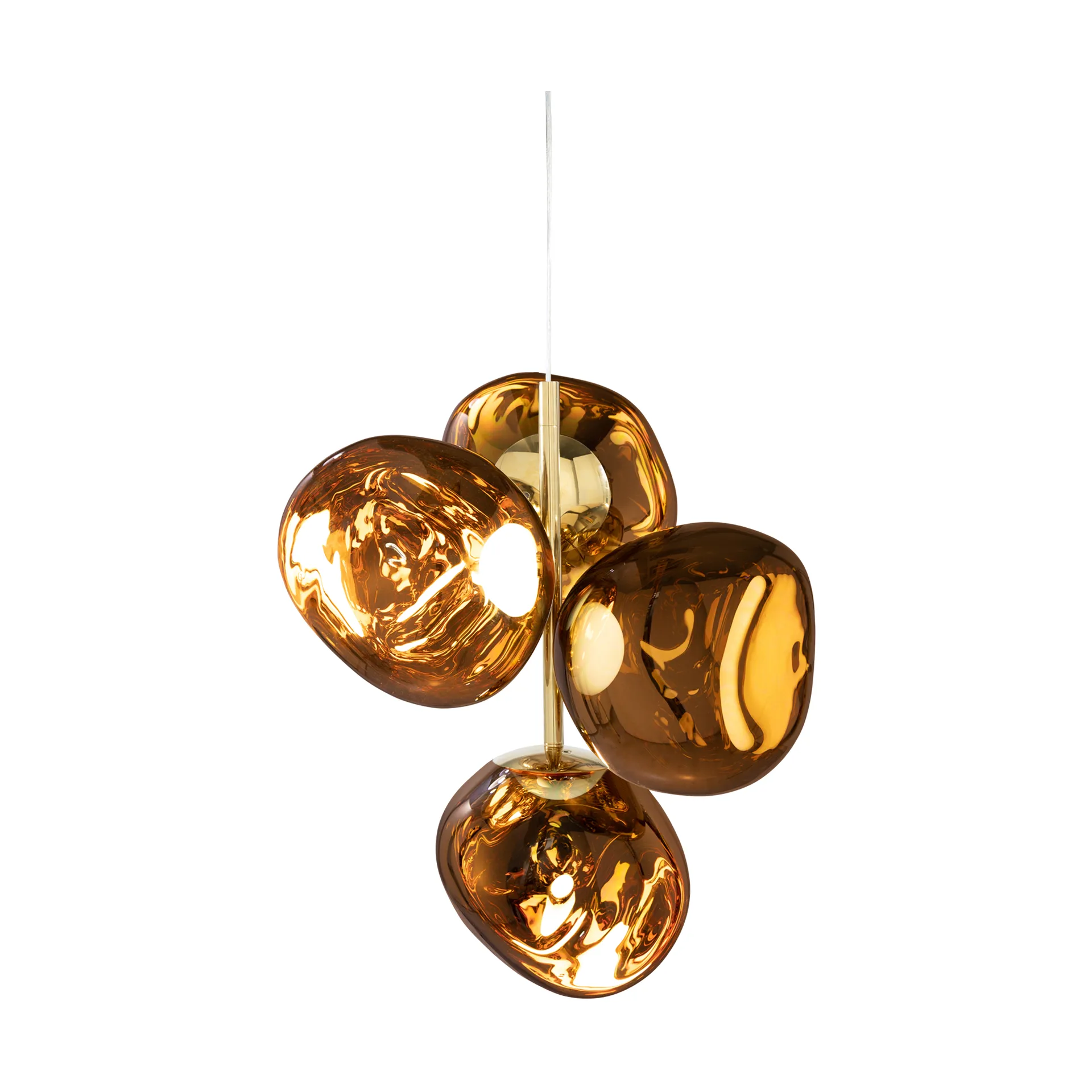 Melt Chandelier small takkrona LED 103 cm, Gold Tom Dixon