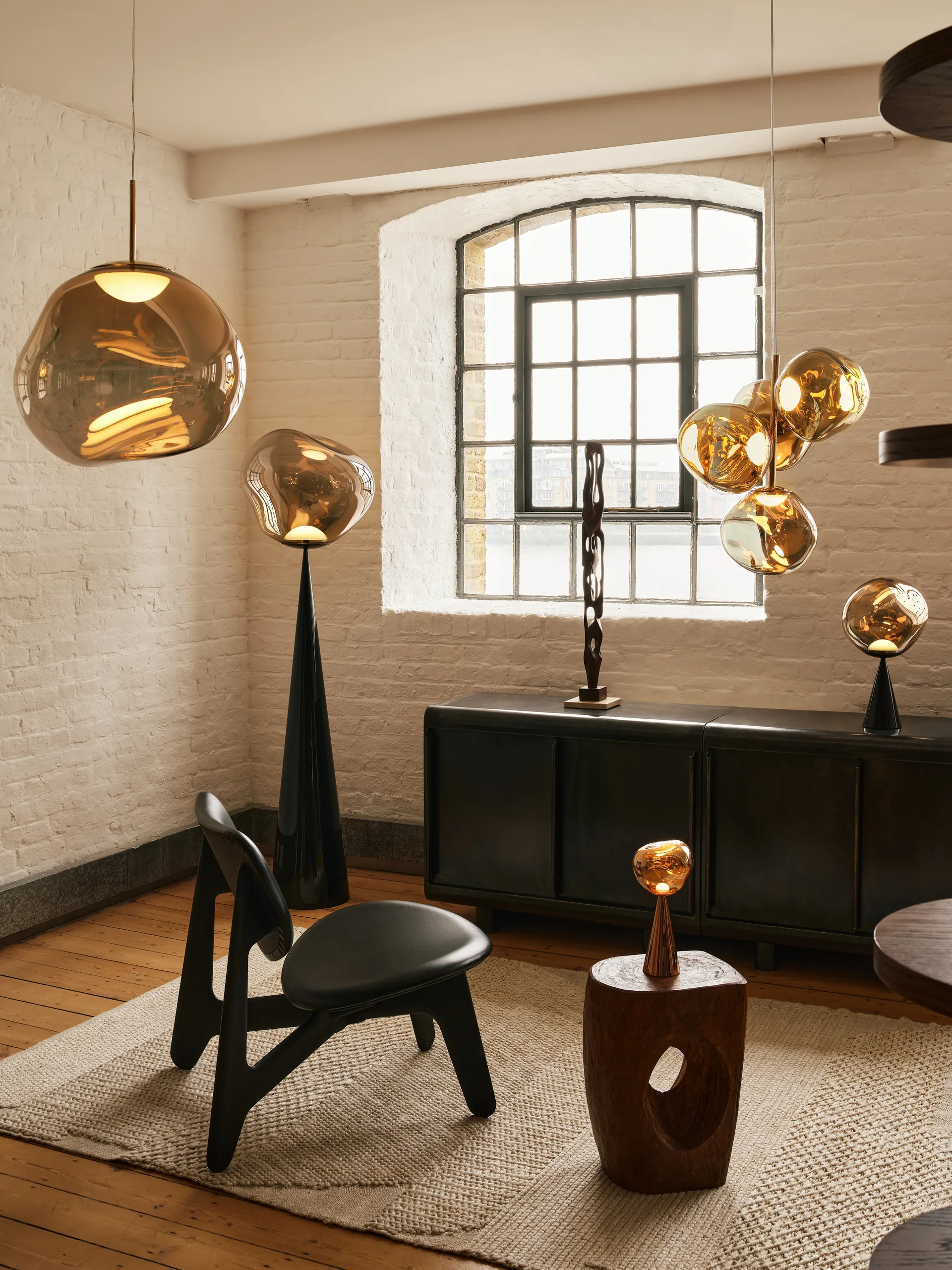 Melt pendel LED, Bronze (brons), mini 27x28 cm Tom Dixon