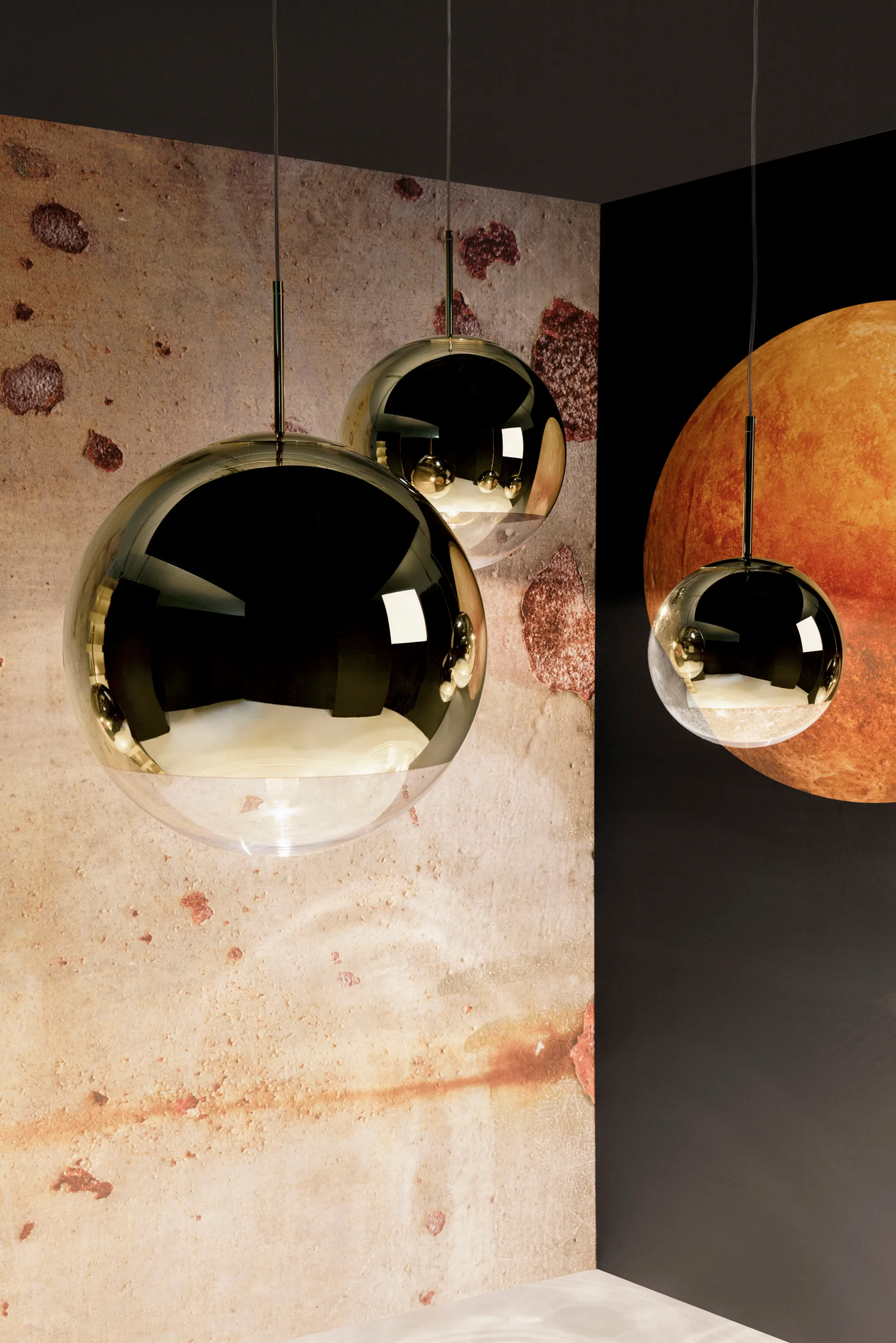 Mirror Ball pendel LED Ø40 cm, Gold Tom Dixon