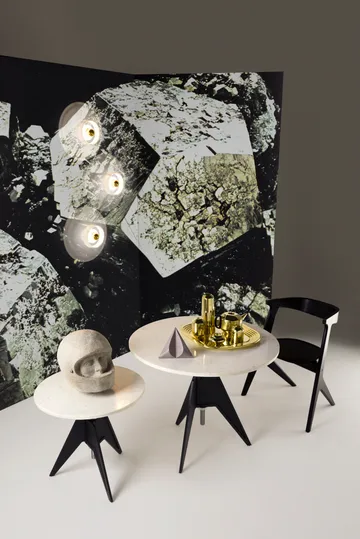 Screw cafébord Ø90 cm - White marble-cast iron - Tom Dixon