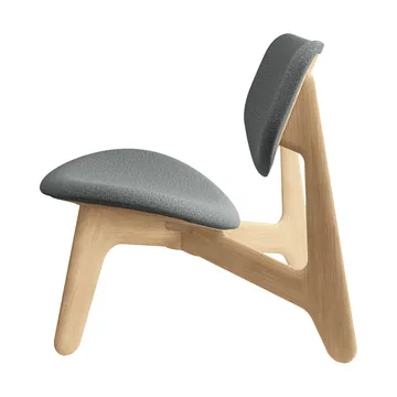 Slab loungestol klädd sits - Natural brushed oak-Hallingdal 0130 mid grey - Tom Dixon