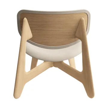 Slab loungestol klädd sits - Natural brushed oak-Linara 05 CMHR Cream - Tom Dixon
