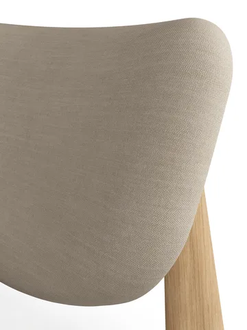 Slab loungestol klädd sits - Natural brushed oak-Linara 05 CMHR Cream - Tom Dixon