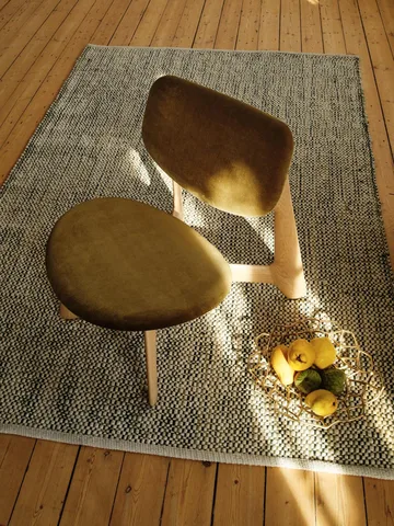 Slab loungestol klädd sits - Natural brushed oak-Royal 0162 CMHR Khaki - Tom Dixon