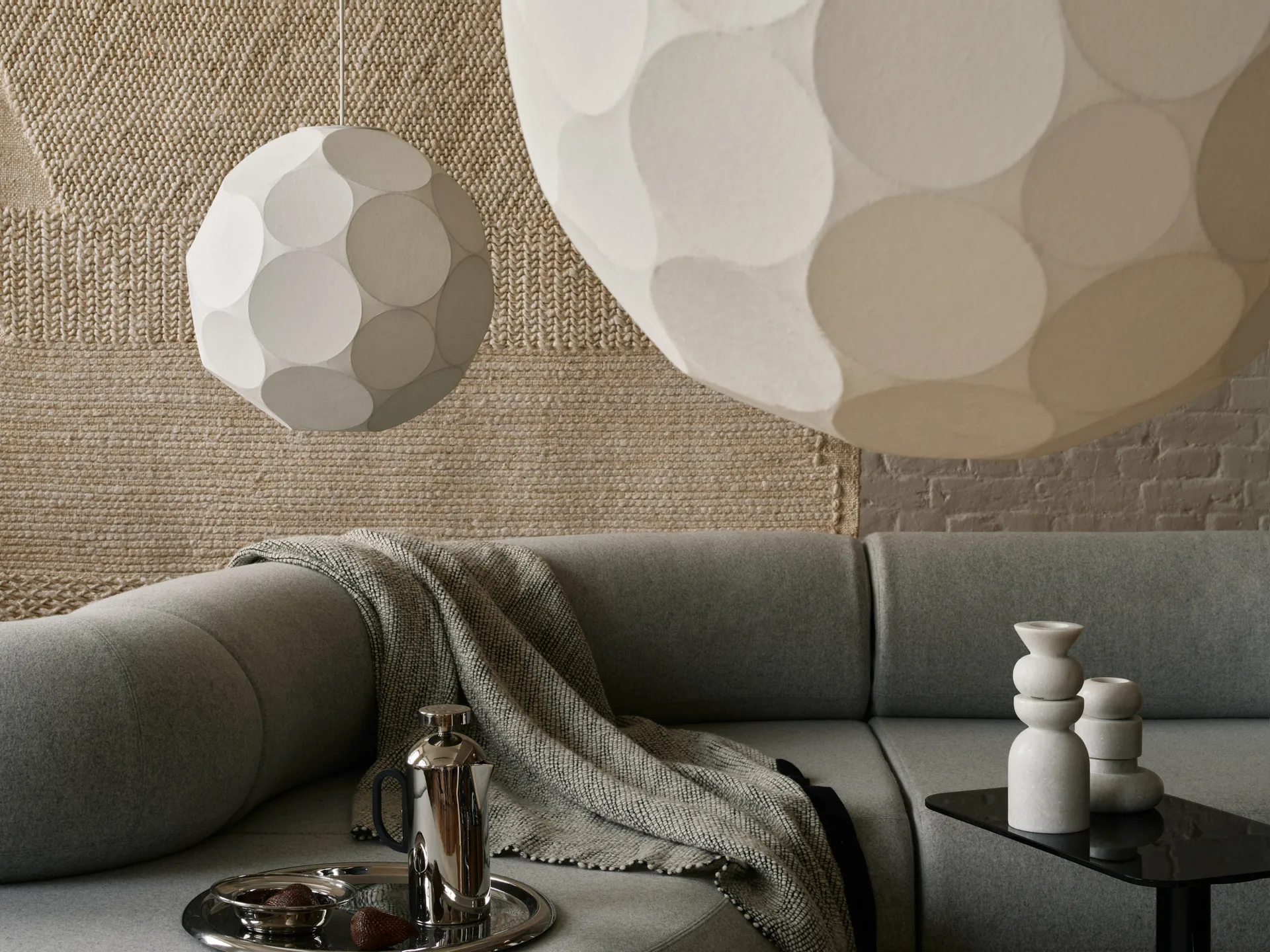 Thread filt 140x180 cm, Black & White Tom Dixon