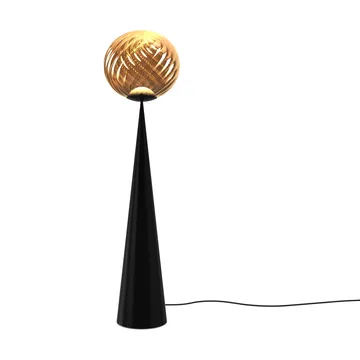Whirl cone fat golvlampa - Gold-black - Tom Dixon