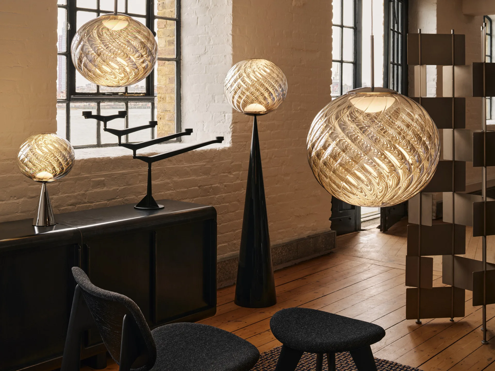 Whirl pendel Ø45 cm, Silver Tom Dixon