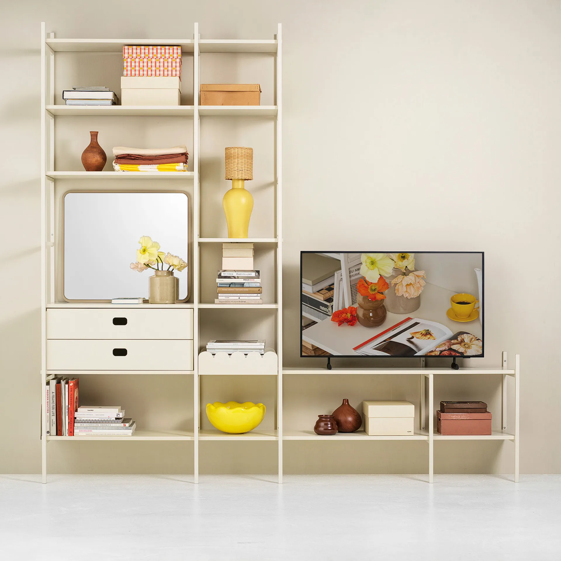 Portal TV-hylla, Off white, 244 cm TÔNN furniture