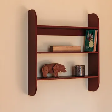 Strapats vägghylla 62x73,6 cm - Burgundy - TÔNN furniture