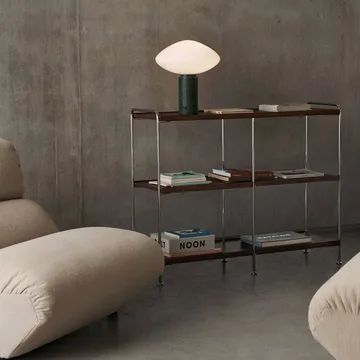 Alima NDS5 hylla - Lackerad valnöt-krom, 123x95x38 cm - &Tradition