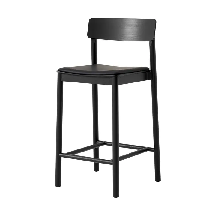 Betty TK14 Counter Chair barstol 65 cm - Noble svart läder-svartlackad ask - &Tradition