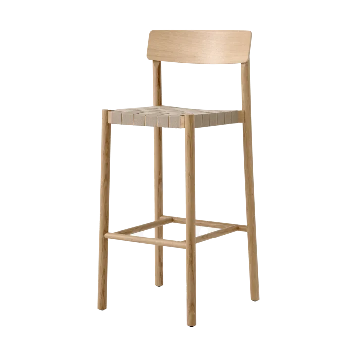 Betty TK15 Bar Chair barstol 75 cm - Lackad ek-naturfärgat lin - &Tradition