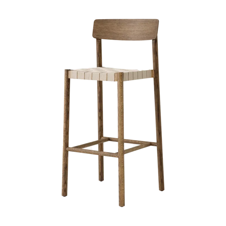 Betty TK15 Bar Chair barstol 75 cm - Rökt ek-naturfärgat lin - &Tradition