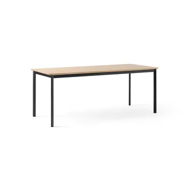 Drip HW116 matbord 83x193 cm - Black frame-clear lacq. oak - &Tradition