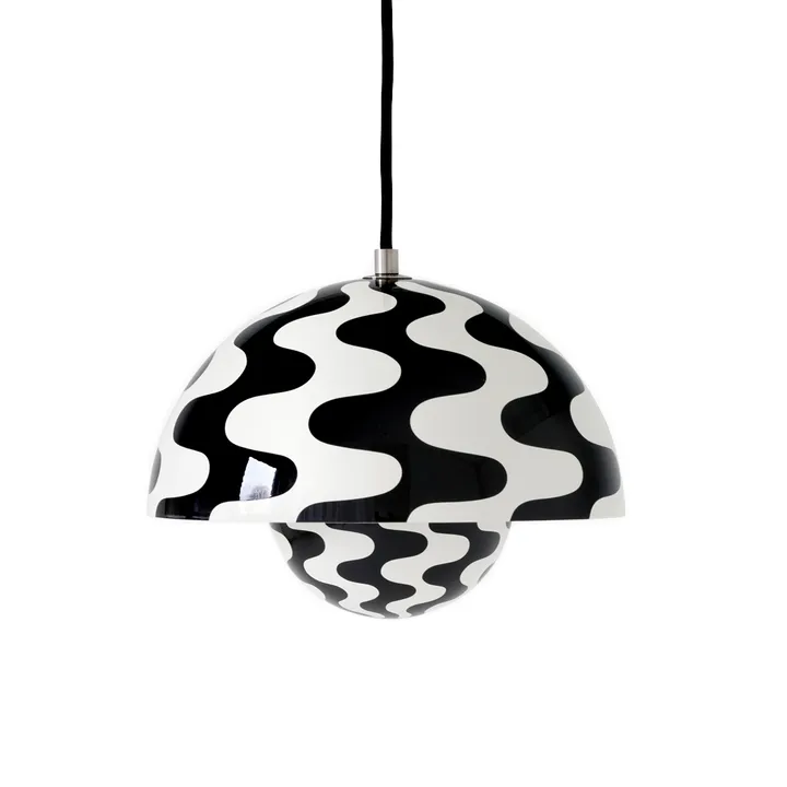 Flowerpot VP1 pendel - Black-white pattern - &Tradition