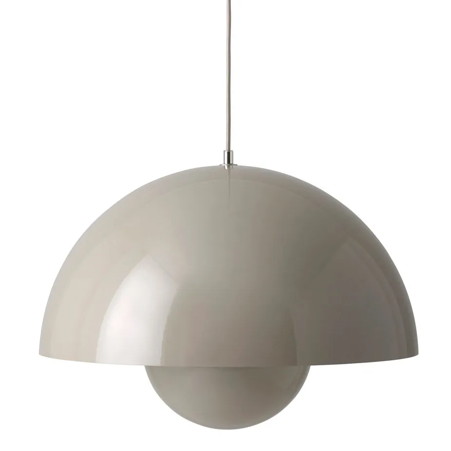 Flowerpot VP2 pendel stor, grå-beige &Tradition