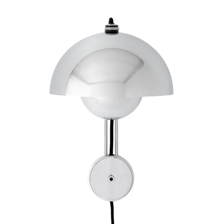 Flowerpot VP8 vägglampa - Chrome-plated - &Tradition